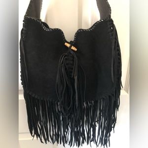 Genuine Suede Fringed Leather Bag